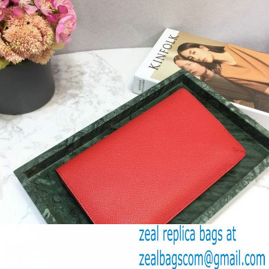 Valentino VSLING Calfskin Small Pouch Clutch Bag Red 2020