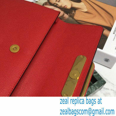 Valentino VSLING Calfskin Small Pouch Clutch Bag Red 2020