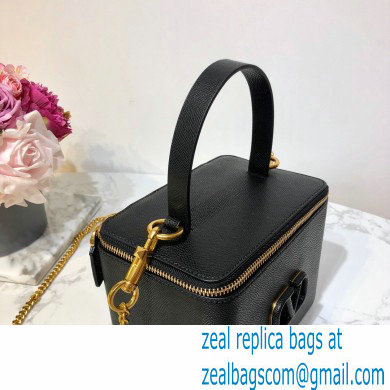 Valentino VSLING Calfskin Vanity Case Bag Black 2020