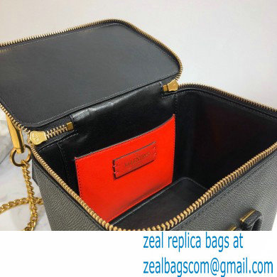 Valentino VSLING Calfskin Vanity Case Bag Black 2020
