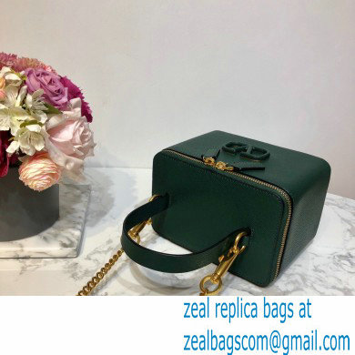 Valentino VSLING Calfskin Vanity Case Bag Green 2020
