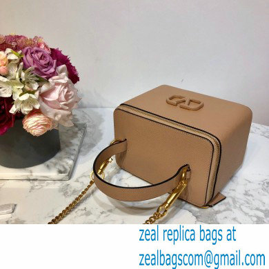 Valentino VSLING Calfskin Vanity Case Bag Nude 2020
