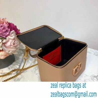 Valentino VSLING Calfskin Vanity Case Bag Nude 2020
