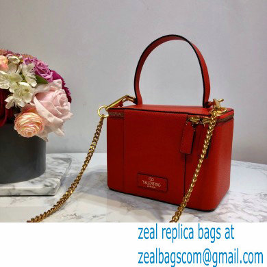 Valentino VSLING Calfskin Vanity Case Bag Red 2020