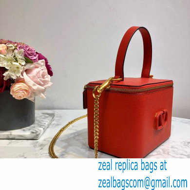 Valentino VSLING Calfskin Vanity Case Bag Red 2020