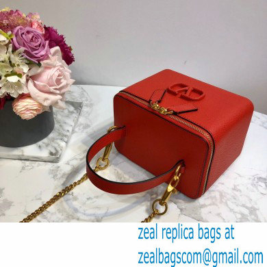 Valentino VSLING Calfskin Vanity Case Bag Red 2020