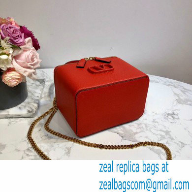 Valentino VSLING Calfskin Vanity Case Bag Red 2020