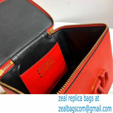 Valentino VSLING Calfskin Vanity Case Bag Red 2020