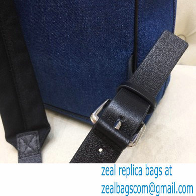 Valentino Vlogo Backpack Bag Denim Blue 2020 - Click Image to Close