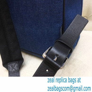 Valentino Vlogo Backpack Bag Denim Blue 2020