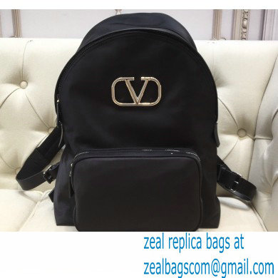 Valentino Vlogo Nylon Backpack Bag Black 2020