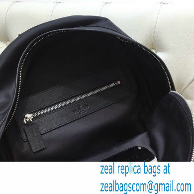 Valentino Vlogo Nylon Backpack Bag Black 2020 - Click Image to Close