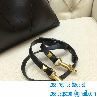 Valentino Vlogo Signature Large Shopping Tote Bag 9099 Black 2020