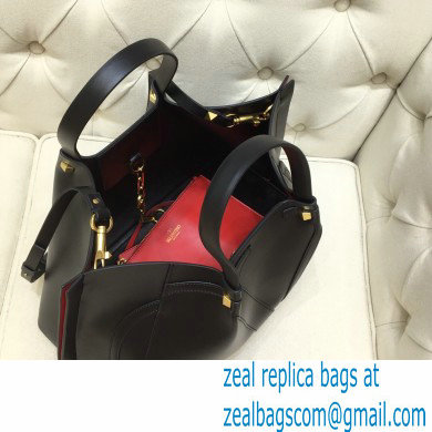 Valentino Vlogo Signature Large Shopping Tote Bag 9099 Black 2020