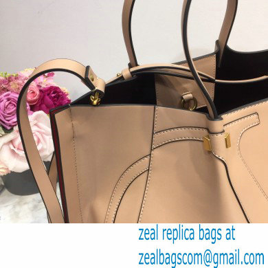 Valentino Vlogo Signature Large Shopping Tote Bag 9099 Nude 2020