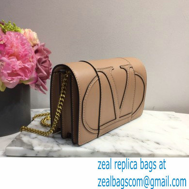 Valentino Vlogo Signature Shoulder Bag 7676 Nude 2020