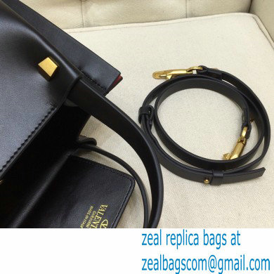 Valentino Vlogo Signature Small Shopping Tote Bag 9079 Black 2020