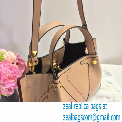 Valentino Vlogo Signature Small Shopping Tote Bag 9079 Nude 2020