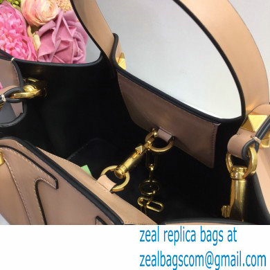 Valentino Vlogo Signature Small Shopping Tote Bag 9079 Nude 2020