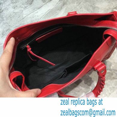 Balenciaga Classic City Small Bag with Logo Strap Red