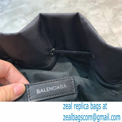 Balenciaga Wheel S Drawstring Bucket Bag Nylon Black - Click Image to Close