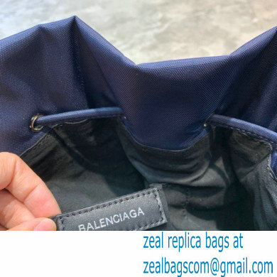 Balenciaga Wheel S Drawstring Bucket Bag Nylon Navy Blue - Click Image to Close