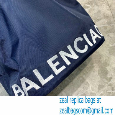 Balenciaga Wheel S Drawstring Bucket Bag Nylon Navy Blue - Click Image to Close