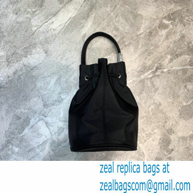 Balenciaga Wheel XS Drawstring Bucket Bag Nylon Black - Click Image to Close