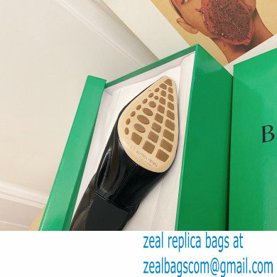 Bottega Veneta Almond Toe Pumps in Crush Nappa Black 2021