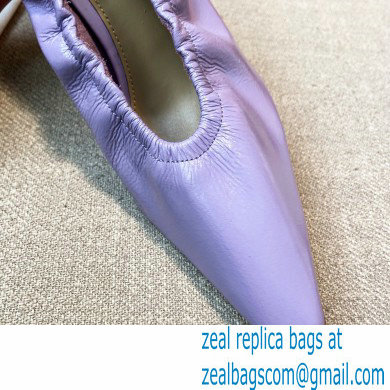 Bottega Veneta Almond Toe Pumps in Crush Nappa Lavender with Plexiglass Heel 7.5cm 2021