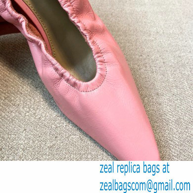 Bottega Veneta Almond Toe Pumps in Crush Nappa Pink with Plexiglass Heel 7.5cm 2021