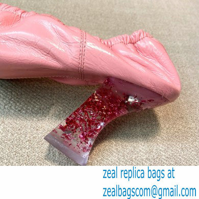 Bottega Veneta Almond Toe Pumps in Crush Nappa Pink with Plexiglass Heel 7.5cm 2021 - Click Image to Close