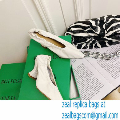 Bottega Veneta Almond Toe Pumps in Crush Nappa White 2021