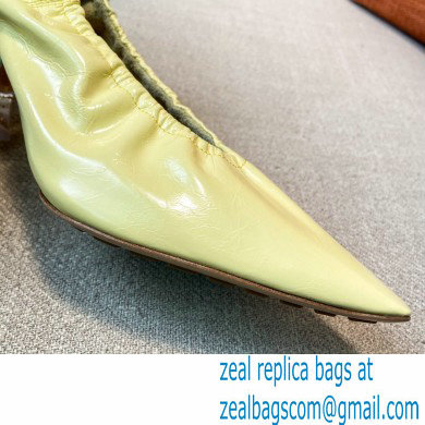 Bottega Veneta Almond Toe Pumps in Crush Nappa Yellow with Plexiglass Heel 7.5cm 2021