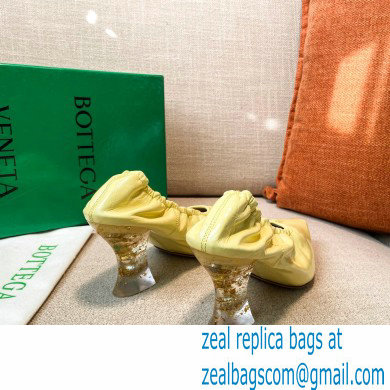 Bottega Veneta Almond Toe Pumps in Crush Nappa Yellow with Plexiglass Heel 7.5cm 2021