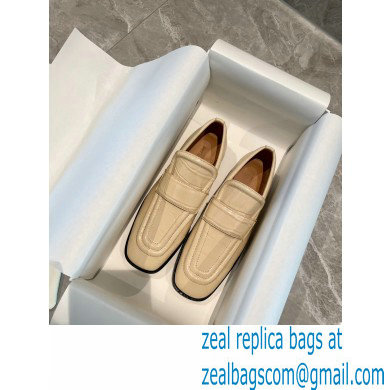 Bottega Veneta Crocodile Print Calf Leather Loafers Beige 2021 - Click Image to Close