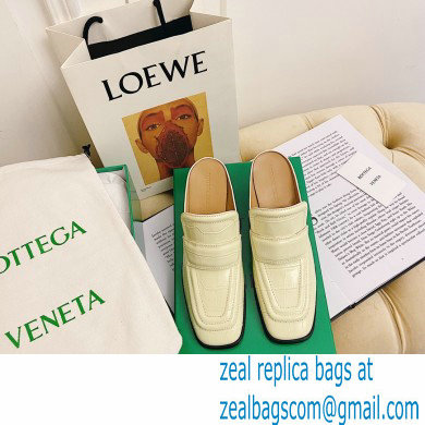 Bottega Veneta Crocodile Print Calf Leather Mules Beige 2021