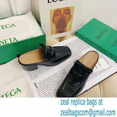 Bottega Veneta Crocodile Print Calf Leather Mules Black 2021 - Click Image to Close