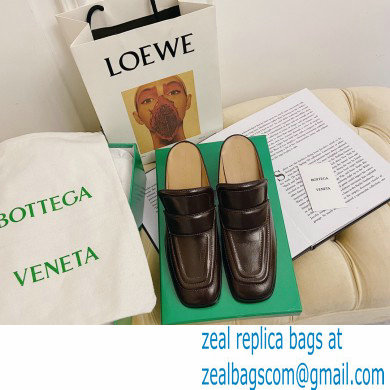 Bottega Veneta Crocodile Print Calf Leather Mules Coffee 2021