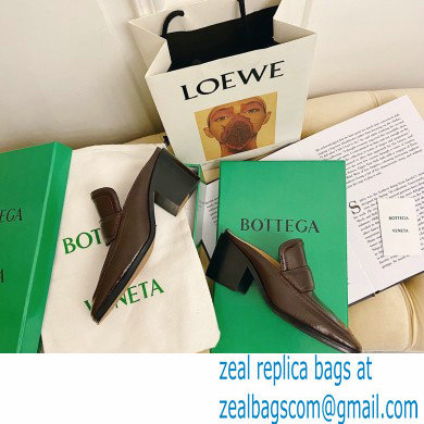 Bottega Veneta Crocodile Print Calf Leather Mules Coffee 2021