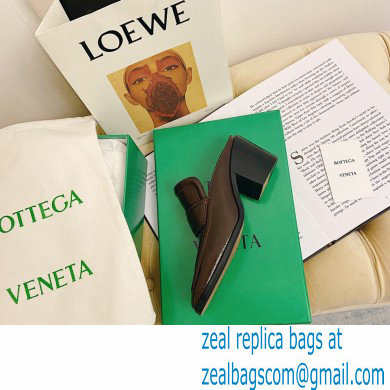 Bottega Veneta Crocodile Print Calf Leather Mules Coffee 2021 - Click Image to Close