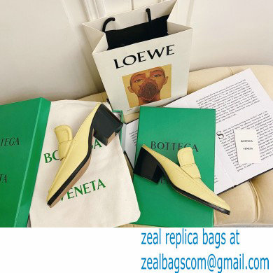 Bottega Veneta Crocodile Print Calf Leather Mules Yellow 2021 - Click Image to Close