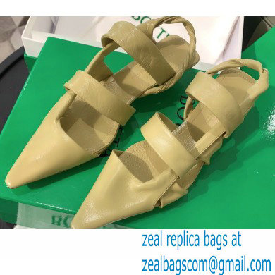 Bottega Veneta Heel 3cm BV POINT Slingback Shoes Beige 2020