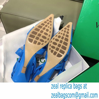 Bottega Veneta Heel 3cm BV POINT Slingback Shoes Blue 2020