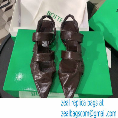 Bottega Veneta Heel 3cm BV POINT Slingback Shoes Coffee 2020