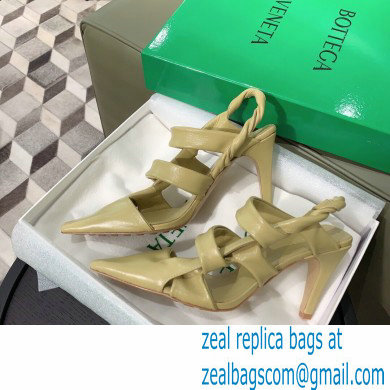 Bottega Veneta Heel 8.5cm BV POINT Slingback Shoes Beige 2020 - Click Image to Close