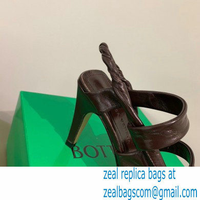 Bottega Veneta Heel 8.5cm BV POINT Slingback Shoes Coffee 2020 - Click Image to Close