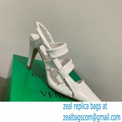 Bottega Veneta Heel 8.5cm BV POINT Slingback Shoes White 2020 - Click Image to Close