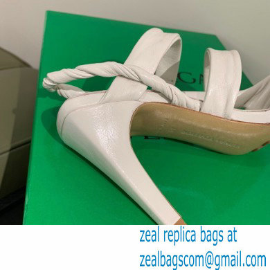 Bottega Veneta Heel 8.5cm BV POINT Slingback Shoes White 2020 - Click Image to Close