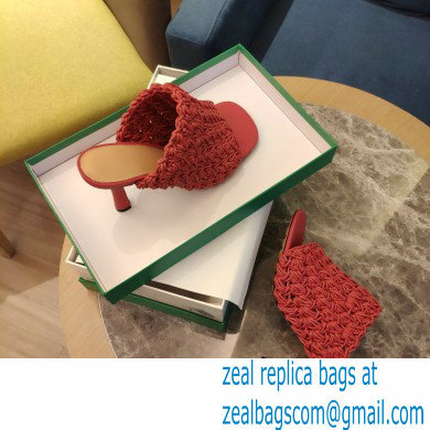 Bottega Veneta Heel 8.5cm THE BOARD Sandals Red 2021 - Click Image to Close